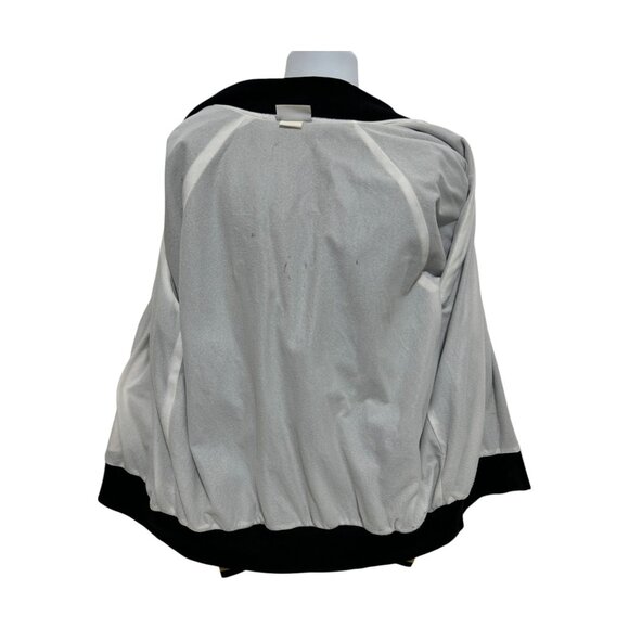 Hartwell Sports CAT Mens XL Black Satin Bomber Jacket Workwear Yellow Stripes - Picture 11 of 15